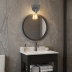 Industrial Textured Gray Wall Light