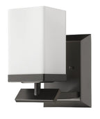 5" Black And White Metal Flush Mounted Sconce