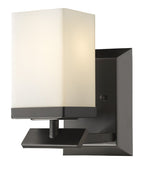 5" Black And White Metal Flush Mounted Sconce
