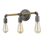 2" Black Metal Vanity Flush Mounted Sconce