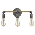 2" Black Metal Vanity Flush Mounted Sconce