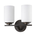 11" Black And White Metal Flush Mounted Sconce
