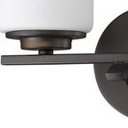 11" Black And White Metal Flush Mounted Sconce