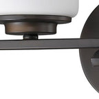 11" Black And White Metal Flush Mounted Sconce
