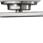 11" Silver And White Metal Flush Mounted Sconce