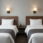 Bronze Wall Light with Frosted Glass Shade