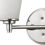 10" Silver And White Metal and Glass Vanity Flush Mounted Sconce