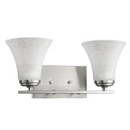 8" Silver And White Metal and Glass Vanity Flush Mounted Sconce
