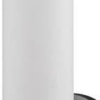 Silver Wall Light with Narrow Frosted Glass Shade