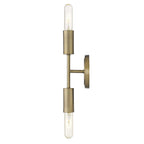 5" Gold Metal Vanity Flush Mounted Sconce