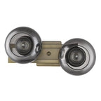 9" Smoky Black And Brass Metal Vanity Flush Mounted Sconce