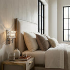 Arabella 1-Light Polished Nickel Sconce With Pressed Crystal Shade