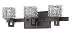 6" Black And Clear Metal Vanity Flush Mounted Sconce