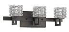 6" Black And Clear Metal Vanity Flush Mounted Sconce