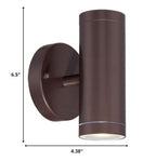 Bronze LED Dimmable Outdoor Hanging Light With Bronze Shades