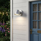 Brushed Silver LED Short Cone Wall Light