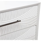 26" Solid Wood and Wood Two Drawer Nightstand