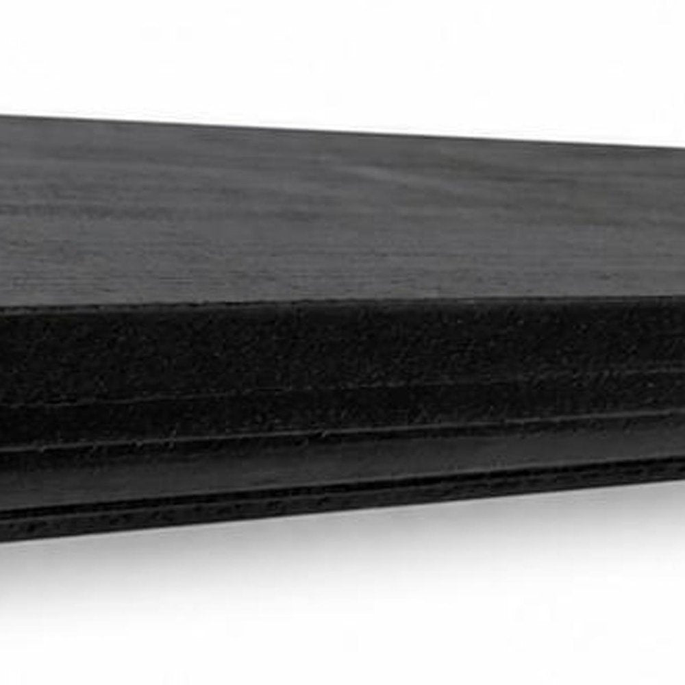 24" Black Wood Wall Mounted Floating Shelf