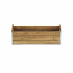 14" Brown Solid Wood Organizer Box