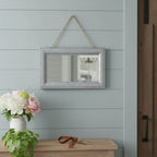 9" Silver Metal Framed Accent Mirror