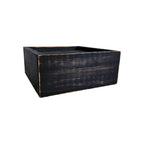7" Black Wood Wall Mounted Floating Shelf With LED Light