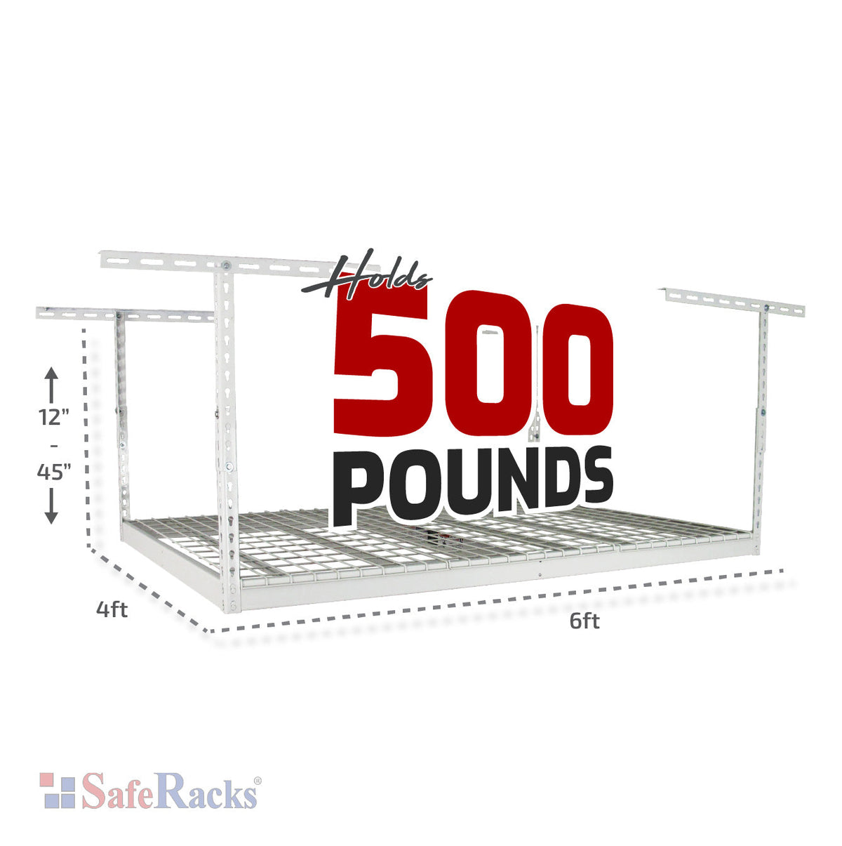 4’ x 6’ Overhead Garage Storage Rack - Overhead Storage