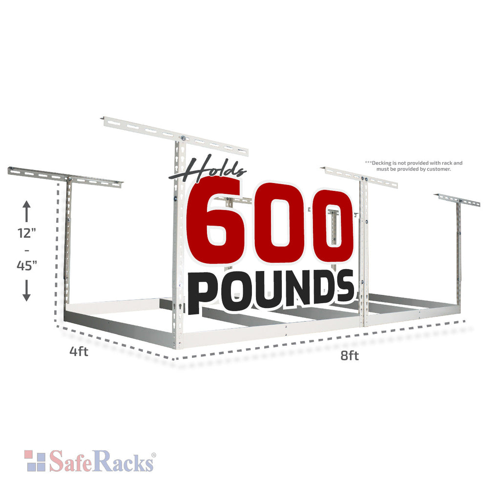 4’ x 8’ Overhead Garage Storage Rack Frame Kit - Overhead