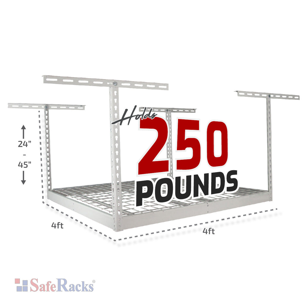 4’ x 4’ Overhead Garage Storage Rack - Overhead Storage
