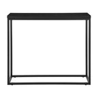35" Black Wood and Steel Frame Console Table