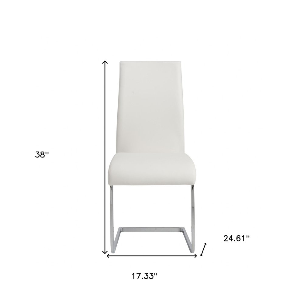 Set of Four Gray and Silver Upholstered Leather Dining Side Chairs