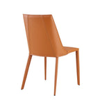Black Upholstered Leather Dining Side Chair