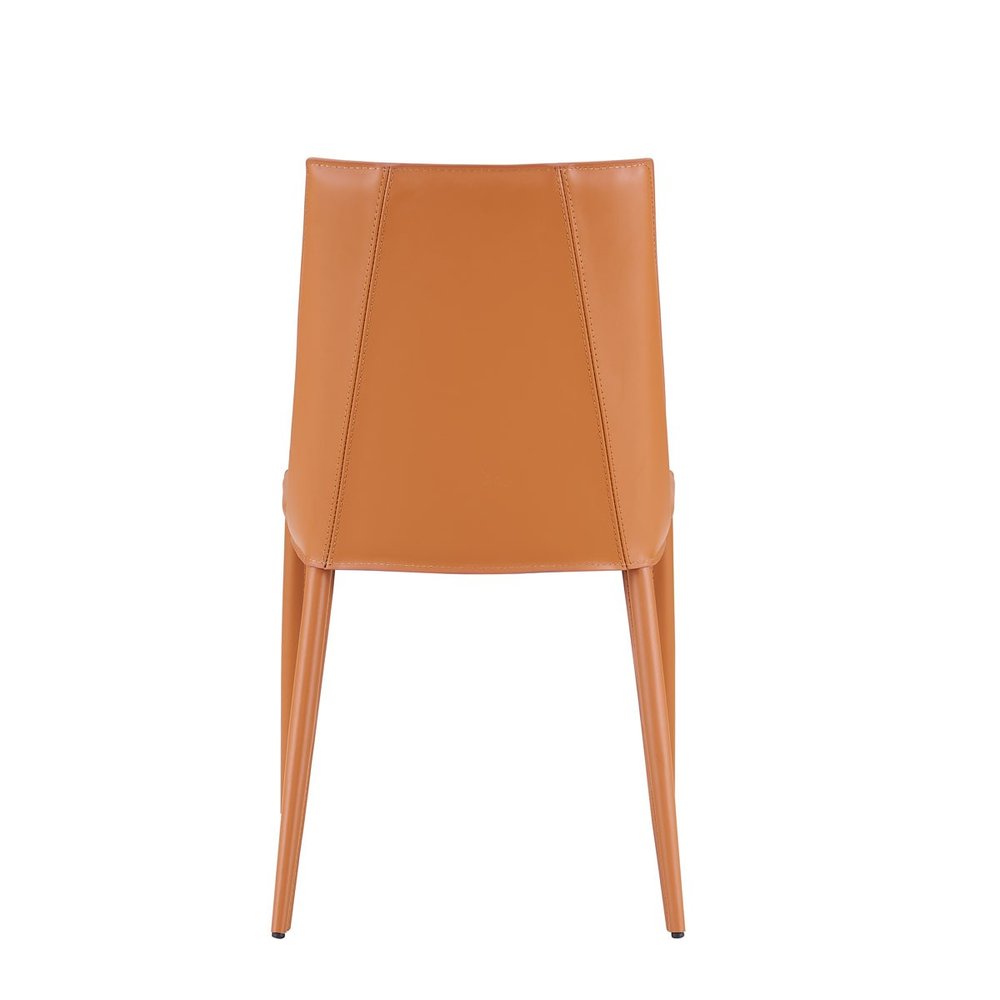 Black Upholstered Leather Dining Side Chair