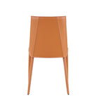 Black Upholstered Leather Dining Side Chair