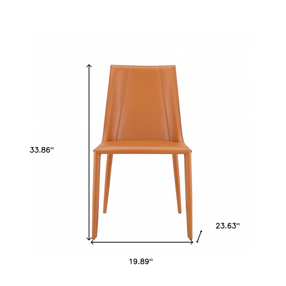 Black Upholstered Leather Dining Side Chair