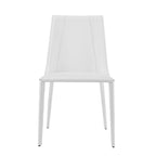 Black Upholstered Leather Dining Side Chair
