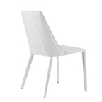 Black Upholstered Leather Dining Side Chair