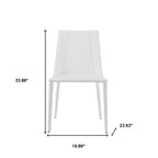 Black Upholstered Leather Dining Side Chair