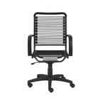 Black Adjustable Swivel Bungee Rolling Office Chair