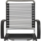 Black and Silver Adjustable Swivel Bungee Rolling Office Chair