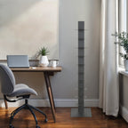 60" Dark Gray Metal Ten Shelf Modern Tower Bookcase