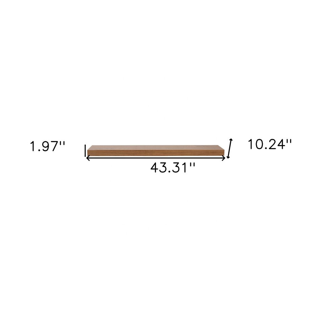 43" Black Wooden Floating Shelf