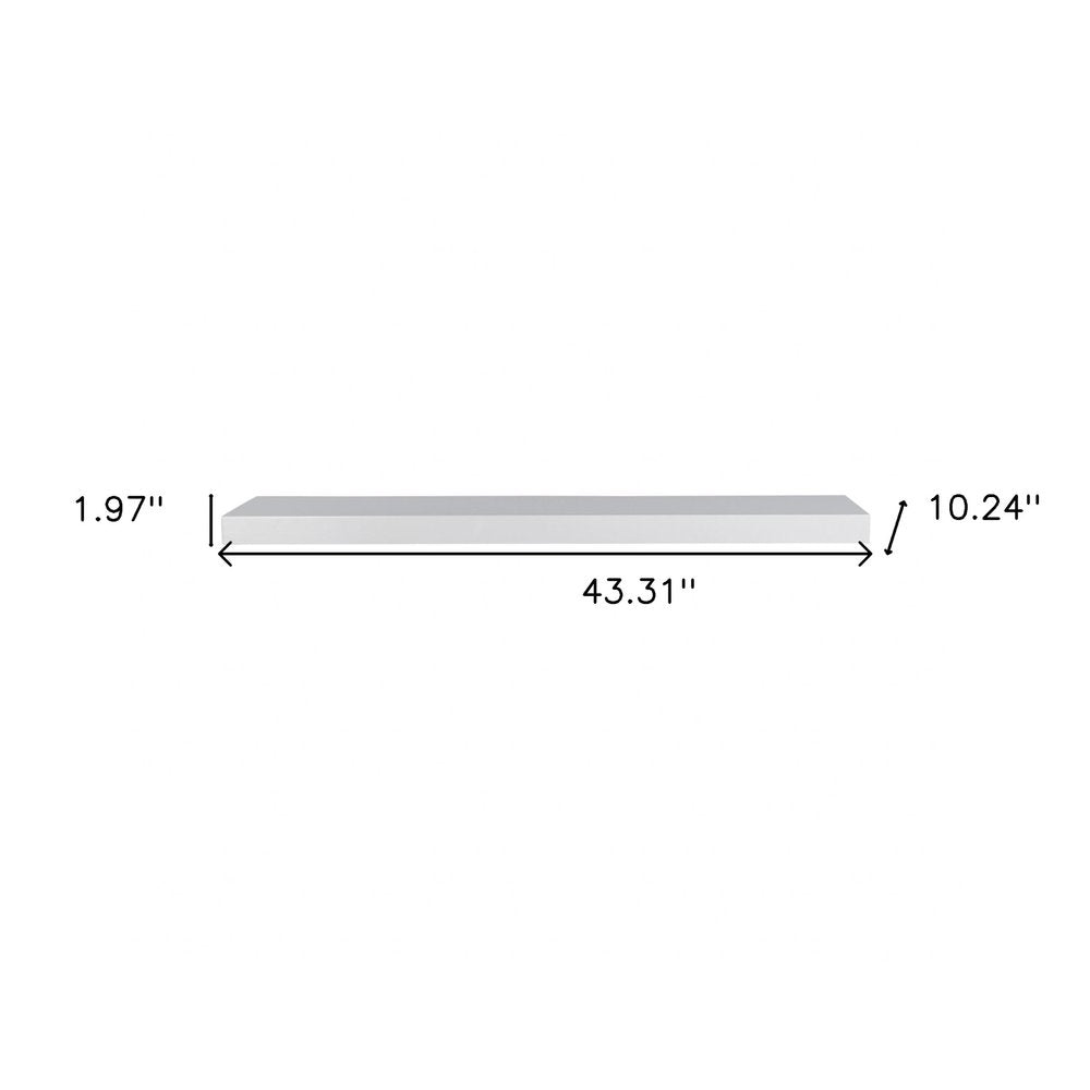 43" Black Wooden Floating Shelf