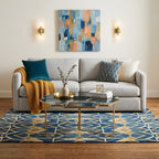 34" Black and Gold Glass and Iron Free Form Frame Coffee Table