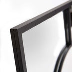 24" Graphite Metal Square Framed Accent Mirror
