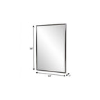 36" Gunmetal Metal Framed Accent Mirror