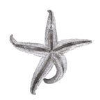 15" Antiqued Silver Resin Starfish Hanging Dimensional Sculpture