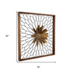 30" X 2" Black Iron Square Framed Art