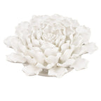 9" Off White Ceramic Flower Hanging Dimensional Sculpture