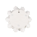 9" Off White Ceramic Flower Hanging Dimensional Sculpture