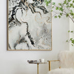 Set of Two White Framed Art